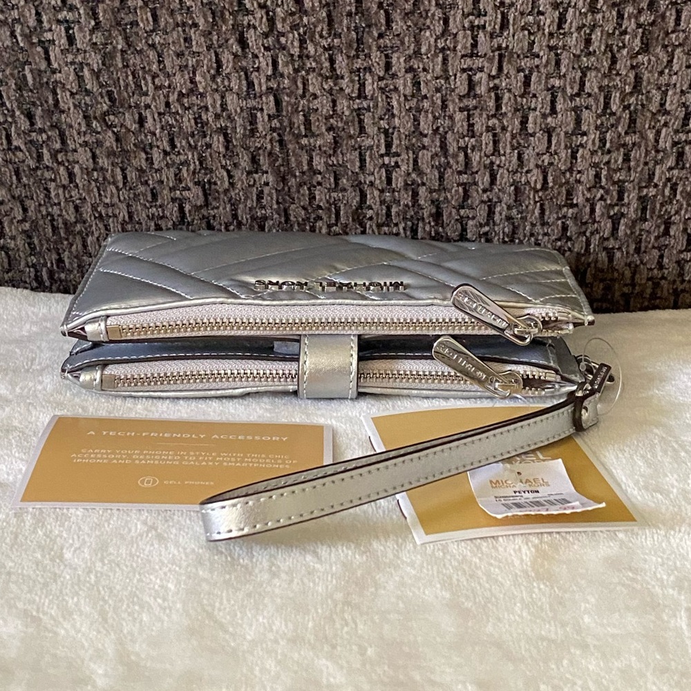 SOLD! NWT Michael Kors Peyton Double Zip Wristlet - Picture 13 of 16